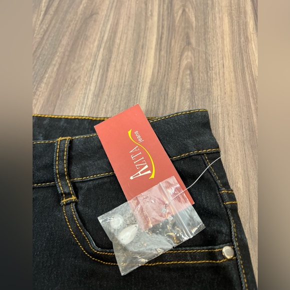 AZITA Jeans Bootcut Flare Embellished Bling Dark Wash Western Jeans. SZ: 12 - Picture 14 of 14